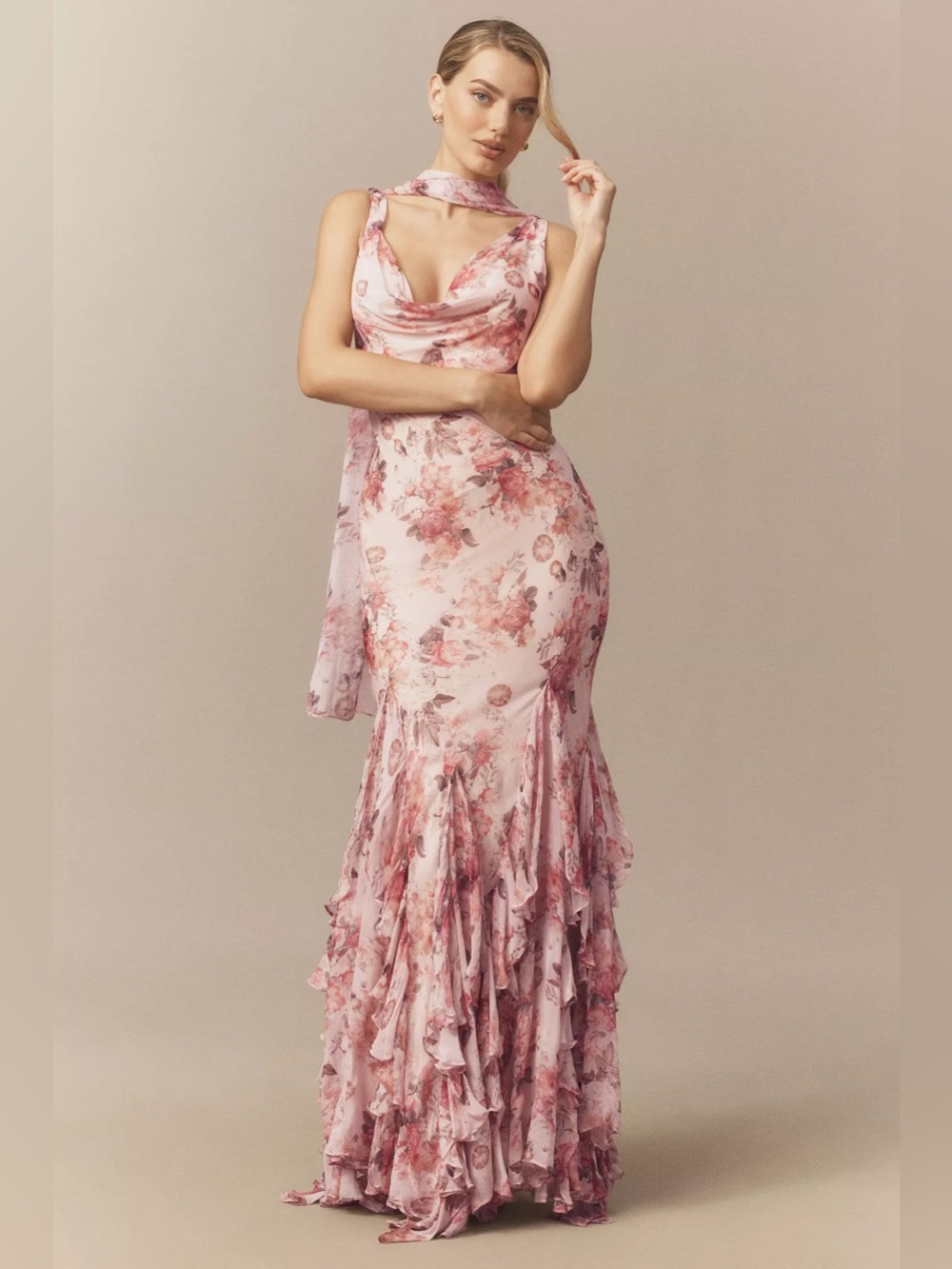NWT BHLDN
Lauren Mermaid Ruffle Chiffon Maxi Dress - Picture 2 of 6